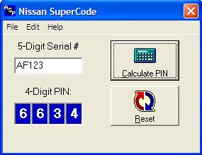 Nissan super code calculator
